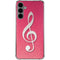 Pink Glitter Music Note Galaxy S24 Plus Clear Case