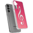 Pink Glitter Music Note Galaxy S24 Plus Clear Case