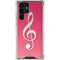 Pink Glitter Music Note Galaxy S24 Ultra Clear Case