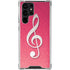 Pink Glitter Music Note Galaxy S24 Ultra Clear Case