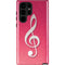 Pink Glitter Music Note Galaxy S24 Ultra Impact Case