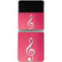 Pink Glitter Music Note Galaxy Z Flip3 5G Skin