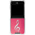 Pink Glitter Music Note Galaxy Z Flip5 5G Clear Case
