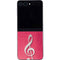 Pink Glitter Music Note Galaxy Z Flip5 5G Skin