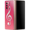 Pink Glitter Music Note Galaxy Z Fold2 5G Skin