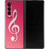 Pink Glitter Music Note Galaxy Z Fold3 5G Skin