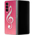 Pink Glitter Music Note Galaxy Z Fold4 5G Skin