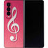 Pink Glitter Music Note Galaxy Z Fold4 5G Skin