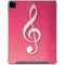 Pink Glitter Music Note iPad Pro 12.9in (2020) Clear Case