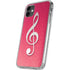 Pink Glitter Music Note iPhone 11 Clear Case