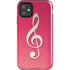 Pink Glitter Music Note iPhone 11 Impact Case