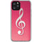 Pink Glitter Music Note iPhone 11 Pro Clear Case