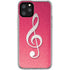 Pink Glitter Music Note iPhone 11 Pro Clear Case