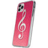 Pink Glitter Music Note iPhone 11 Pro Clear Case