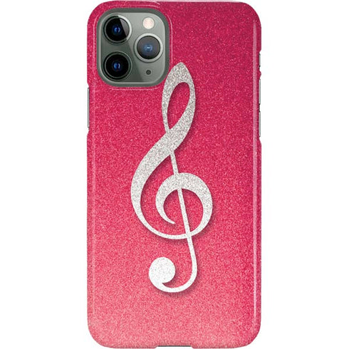 Pink Glitter Music Note iPhone 11 Pro Lite Case
