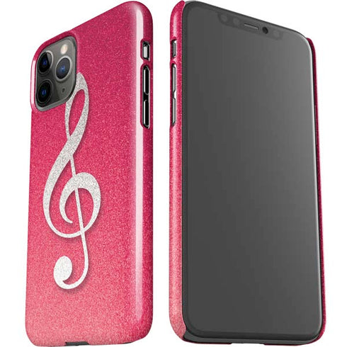 Pink Glitter Music Note iPhone 11 Pro Lite Case