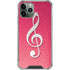 Pink Glitter Music Note iPhone 11 Pro Max Clear Case