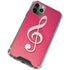 Pink Glitter Music Note iPhone 11 Pro Max Clear Case