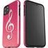 Pink Glitter Music Note iPhone 11 Pro Max Impact Case