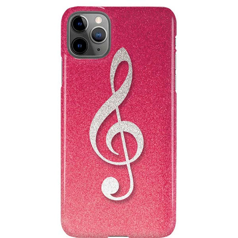 Pink Glitter Music Note iPhone 11 Pro Max Lite Case