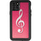 Pink Glitter Music Note iPhone 11 Pro Waterproof Case
