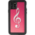 Pink Glitter Music Note iPhone 11 Pro Waterproof Case