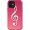 Pink Glitter Music Note iPhone 12 Impact Case