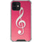 Pink Glitter Music Note iPhone 12 Mini Clear Case