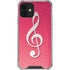 Pink Glitter Music Note iPhone 12 Mini Clear Case