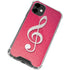 Pink Glitter Music Note iPhone 12 Mini Clear Case