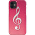 Pink Glitter Music Note iPhone 12 Mini Lite Case
