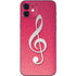 Pink Glitter Music Note iPhone 12 Mini Skin