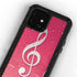 Pink Glitter Music Note iPhone 12 Mini Waterproof Case