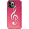 Pink Glitter Music Note iPhone 12 Pro Max Impact Case