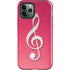 Pink Glitter Music Note iPhone 12 Pro Max Impact Case