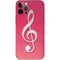 Pink Glitter Music Note iPhone 12 Pro Skin