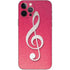 Pink Glitter Music Note iPhone 12 Pro Skin