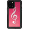 Pink Glitter Music Note iPhone 12 Pro Waterproof Case