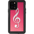 Pink Glitter Music Note iPhone 12 Pro Waterproof Case