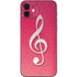 Pink Glitter Music Note iPhone 12 Skin
