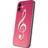 Pink Glitter Music Note iPhone 12 Skin