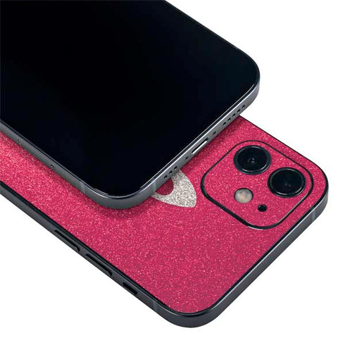 Pink Glitter Music Note iPhone 12 Skin