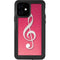 Pink Glitter Music Note iPhone 12 Waterproof Case