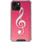 Pink Glitter Music Note iPhone 13 Clear Case