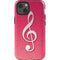 Pink Glitter Music Note iPhone 13 Impact Case
