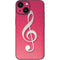 Pink Glitter Music Note iPhone 13 Mini Skin