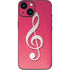 Pink Glitter Music Note iPhone 13 Mini Skin