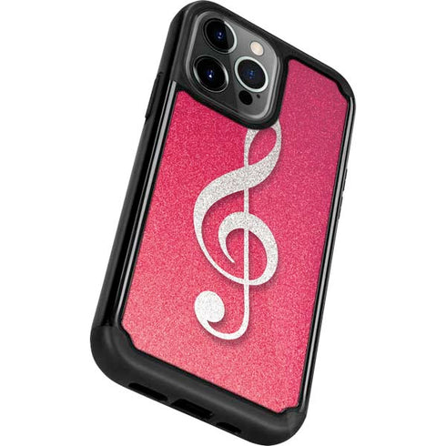 Pink Glitter Music Note iPhone 13 Pro Cargo Case