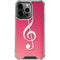 Pink Glitter Music Note iPhone 13 Pro Clear Case
