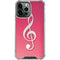 Pink Glitter Music Note iPhone 13 Pro Max Clear Case